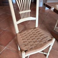 4 sedie in legno massello