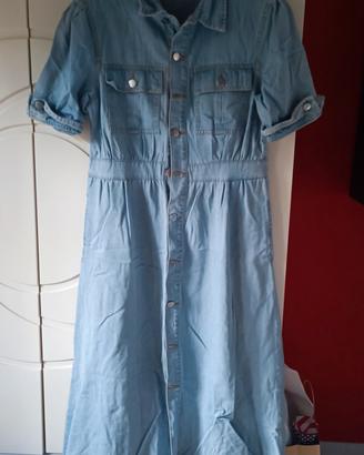 vestito lungo jeans 