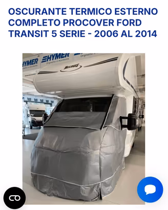Cover termica completa per Fort transit 2006/2014