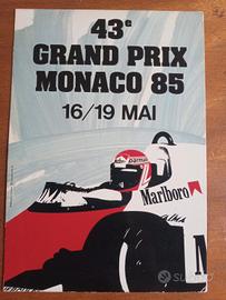 cartolina 43 GRAND PRIX  MONACO 1985 PUBBLICIT