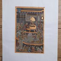 Miniatura Moghul: Incisione acquerellata