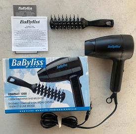Asciugacapelli e spazzola Babyliss