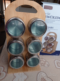 Portaspezie in bambù magnetico