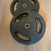 Dischi 20kg Domyos + bilanciere 1,55m