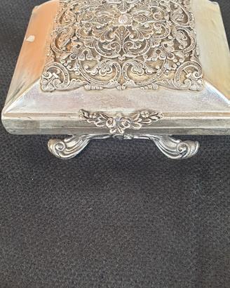 scatola portagioie vintage argento 1000