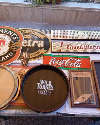 ACCESSORI VINTAGE PUB BAR: VASSOI, LAVAGNE, QUADRI