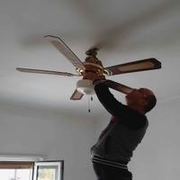 Lampadario ventilatore a pale vintage