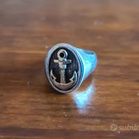 Anello El Rana in argento, modello bicolor