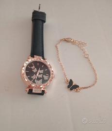 orologio da polso più braccialetto 