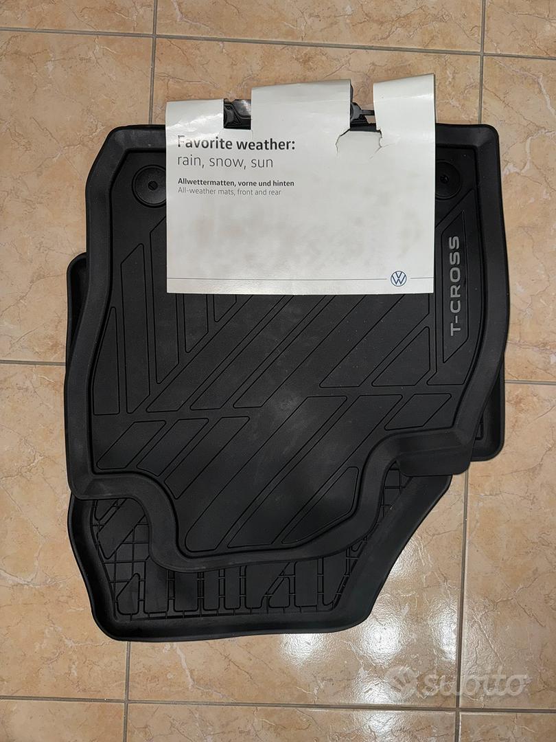 2 tappetini in gomma anteriori compatibili con VW T-Cross (anno di costruzione dal 2019) perfettamente adattati