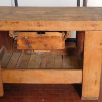 tavolo falegname epoca 4 morse in legno originale