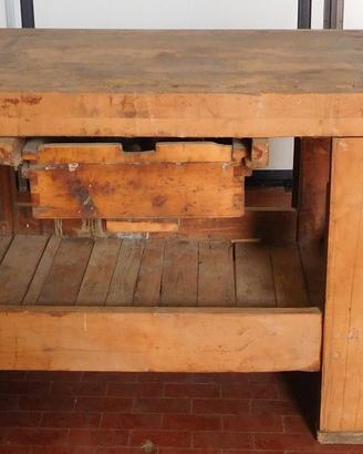 tavolo falegname epoca 4 morse in legno originale