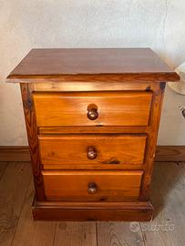 COPPIA COMODINI LEGNO MASSELLO