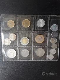 Tipologia di tutte le 16 monete in lire con carav