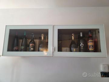 Vetrinetta liquori Ikea BESTA rovere/vetro
