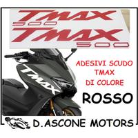 coppia adesivi scudo tmax 500 rosso