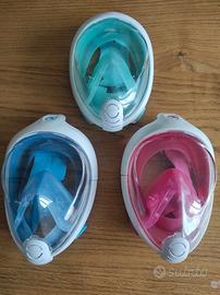 Set 3 Maschere Easybreath Decathlon per snorkeling