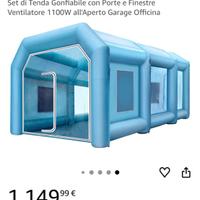 Cabina di verniciatura gonfiabile