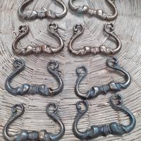 8 maniglie in ferro per comò mobili 