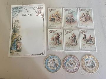 Riproduzioni anni '80 diMenù e 9 segnaposti Liebig