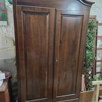 armadio 2 ante in legno massello