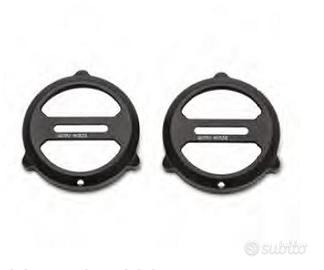 Coppia cover clacson in alluminio anodizzate nere 