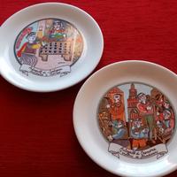 2 piatti ricordo Autogrill degli anni '80