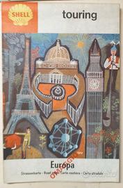 Carta stradale EUROPA Touring anno 1969