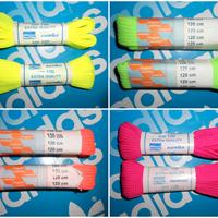 2 pacchetti stringhe scarpe skate fluo 120 cm