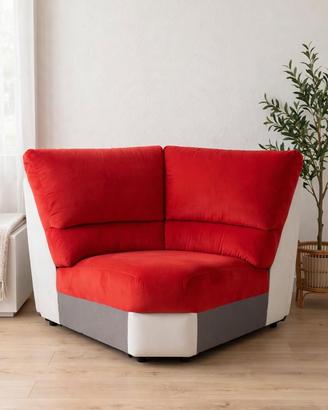 Modulo Angolare Divano Rosso