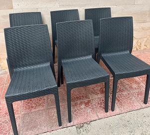 Sedia impilabile antracite in policarbonato