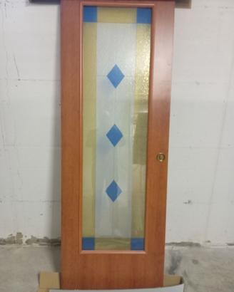 Porta  con vetrata a  scrigno come nuova