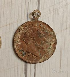 Medaglia vintage re Edoardo VII San Giorgio