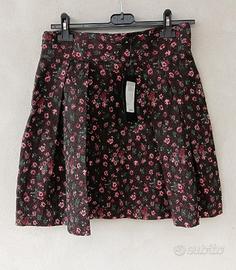 Gonna corta donna Please, tg S, tema floreale 