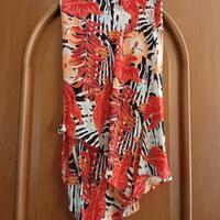 Gonna vintage rossa in viscosa 