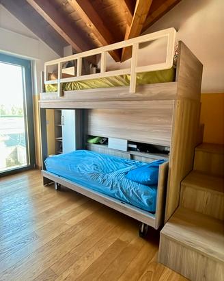 Cameretta completa - letto a castello + libreria
