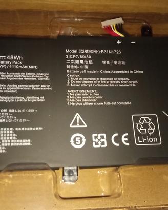 Batteria Asus B31N1726 Nuova 11.4V  Gaming FX505