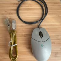 Mouse USB Logitech e prolunga USB da metro
