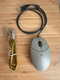 Mouse USB Logitech e prolunga USB da metro
