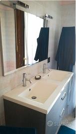 Mobile bagno con doppio lavandino (no specchio)