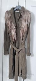 Cappotto in maglia e pelliccia  Valentino