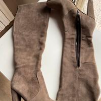 Stivali Cinti donna tacco alto camoscio beige