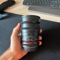 35mm t/1.5 per canon come nuovo