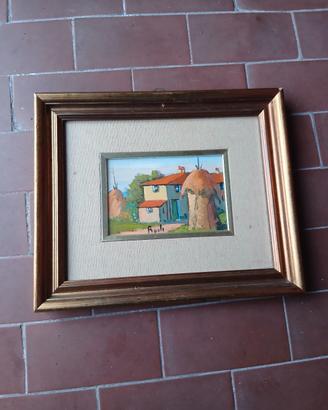 quadro olio su tela pittore Rodi