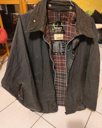 Barbour Beaufort blu C50 127 usato "d'epoca"