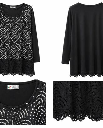 Maglia Nera Perla by Gherardi – Dettagli Pizzo 