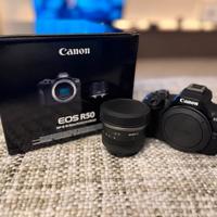 Canon EOS R50 + RF 18-45  kit nuova (15 scatti)