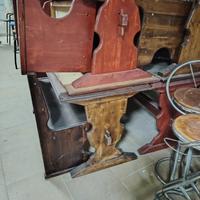 panche e tavoli in legno