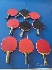 racchette e gomme di ping pong 