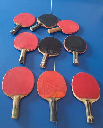 racchette e gomme di ping pong 